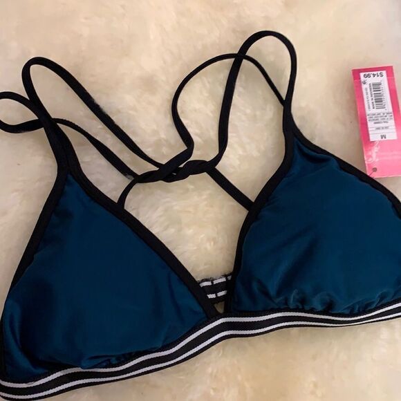 Xhilaration dark teal sporty bikini top - Picture 2 of 2